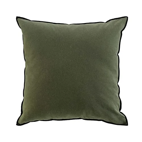 COUSSIN DEHOUSSABLE SURJET 50 x 50 CM COTON RECYCLE UNI MISTRALINE KAKI