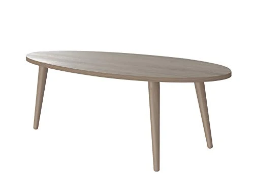Marque Amazon - Movian - Table basse ovale Adour Modern, 55 x 110 x 39, Effet Chêne