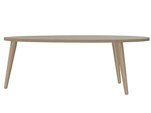 Marque Amazon - Movian - Table basse ovale Adour Modern, 55 x 110 x 39, Effet Chêne