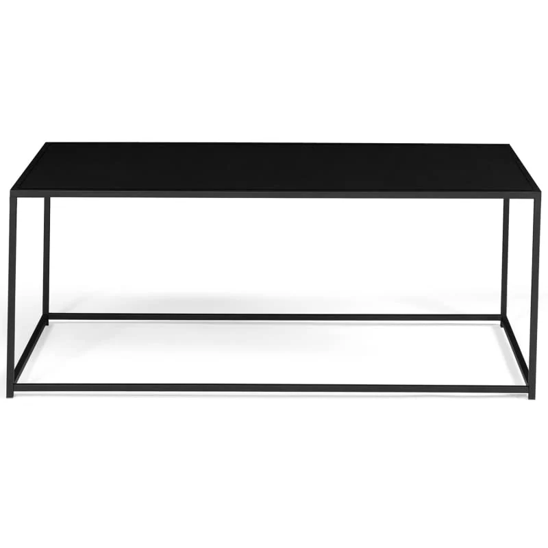 IDMarket - Table Basse Davis 113 cm en métal Noir Mat Design Industriel