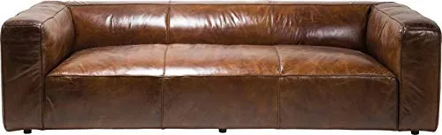 Kare Cubetto canapé, Bois partiel, MDF, Cuir Marron, 3- Sitzer