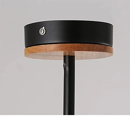 Suspensions Lustre lampe Abat-jour à tambour rond lustre en tissu abat-jour en bois suspension au plafond lampe suspendue for chambre enfants chambre loft salon cuisine luminaire ( Color : White )