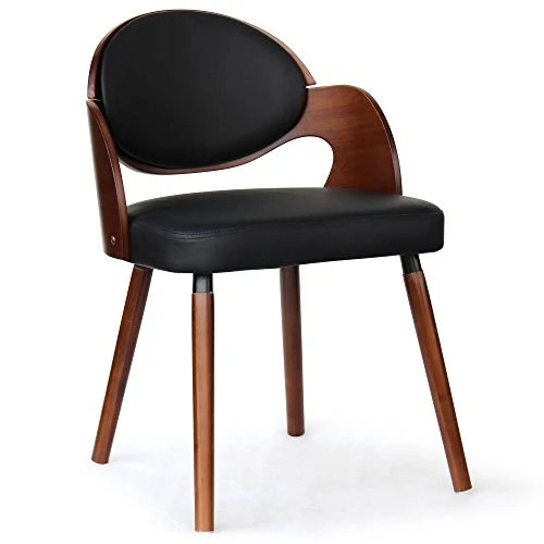Menzzo Estel Chaises, P.U, Bois/Noir, 50,5