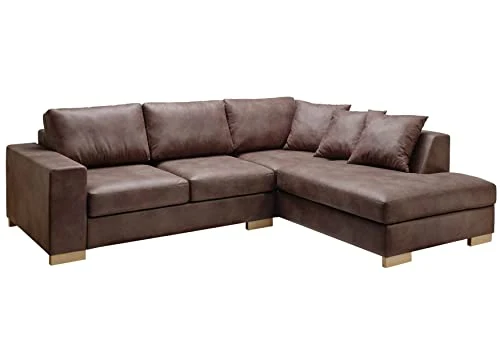 MASSIVMOEBEL24.DE Canapé d'angle (Marron) - Inspiration Vintage - Havanna