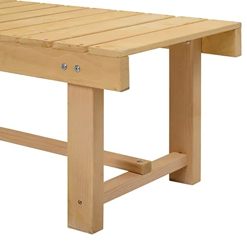 Outsunny Banc de Jardin 2 Places Style Rural Chic Assise à Lattes dim. 110L x 38l x 35H cm Bois de Sapin pré-huilé
