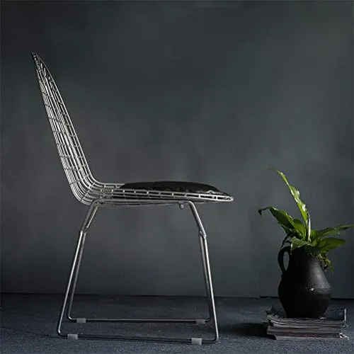 XINGPING-Furniture Chaise Creuse créative de Grillage, Chaise d'ordinateur Respirante de Fil d'acier, Chaise extérieure de Dossier, Chaise de Diamant de Diamant, Chaise dinante de Fer