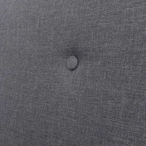 vidaXL Fauteuil Canapé Simple de Salon Siège de Salle de Séjour Meuble de Salon Chambre à Coucher Bureau Maison Intérieur Gris Foncé Tissu