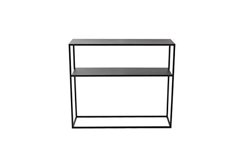 LIFA LIVING Basse en métal pour Salon, Table d'entrée Industrielle 85 x 30 x 100 cm Max 14 kg, Noir, 100x30x85 cm