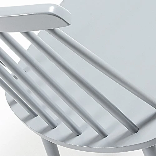 Kave Home - Chaise de Salle à Manger Tressia Gris Clair en Bois Massif de Caoutchouc