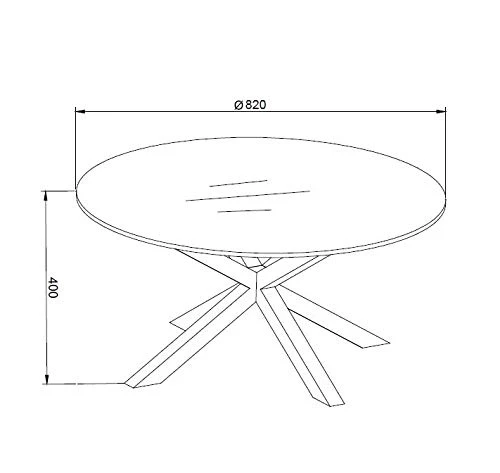 Marque Amazon - Movian Zala - Table basse, 82 x 82 x 40 cm (longueur x largeur x hauteur), Marron