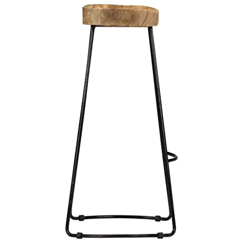 vidaXL 2X Bois de Manguier Massif Tabourets de Bar Chaise de Bar Chaise de Bistrot Chaise de Salle à Manger Chaise Haute Pub Cuisine Comptoir 45x40x78cm