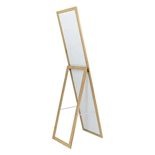 BD ART Miroir sur Pied Rectangulaire Shabby, Couleur Chêne 36 x 156 cm