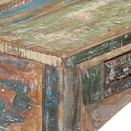 Tidyard Table Console | Table d’entrée Industriel 120x40x75 cm en Bois Solide de Récupération