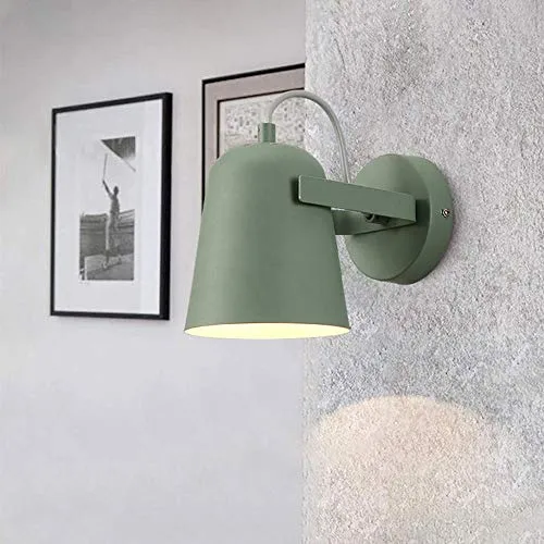 NZDY Creative Iron Nordic Applique Murale Éclairage de Chevet Appliques Murales E27 Base Lanterne Murale Luminaire Applique Murale Pour Salle À Manger Restaurant Café Applique Murale,Vert