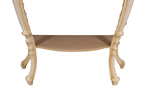 Biscottini Console Baroque 87x33x87 cm Made in Italy | Console Chambre | Table Console Bois