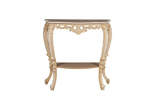Biscottini Console Baroque 87x33x87 cm Made in Italy | Console Chambre | Table Console Bois