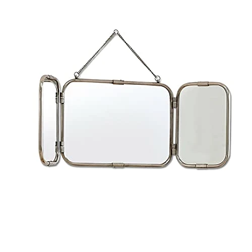 Loberon Miroir Kacey - Laiton, Verre de Miroir - H/L/P env. 29/79 / 1.5 cm - argenté