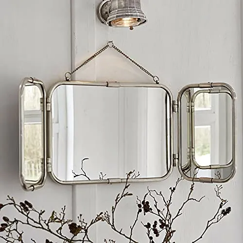 Loberon Miroir Kacey - Laiton, Verre de Miroir - H/L/P env. 29/79 / 1.5 cm - argenté