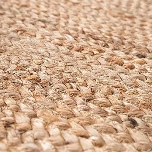 Paco Home Tapis De Salon Fibres Naturelles Artisanal Jute Chiné Motif Moderne Style Boho, Dimension:120x170 cm, Couleur:Naturelle 2