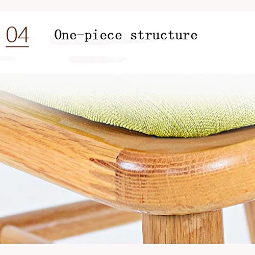Tabourets de bar Chaise en Bois Massif, Tissu Coton/Polyuréthane, Éponge Haute Densité, Dossier Élargi, Structure en Bois Massif, Structure Monobloc, Restaurant, Fauteuil Lounge À La Maison