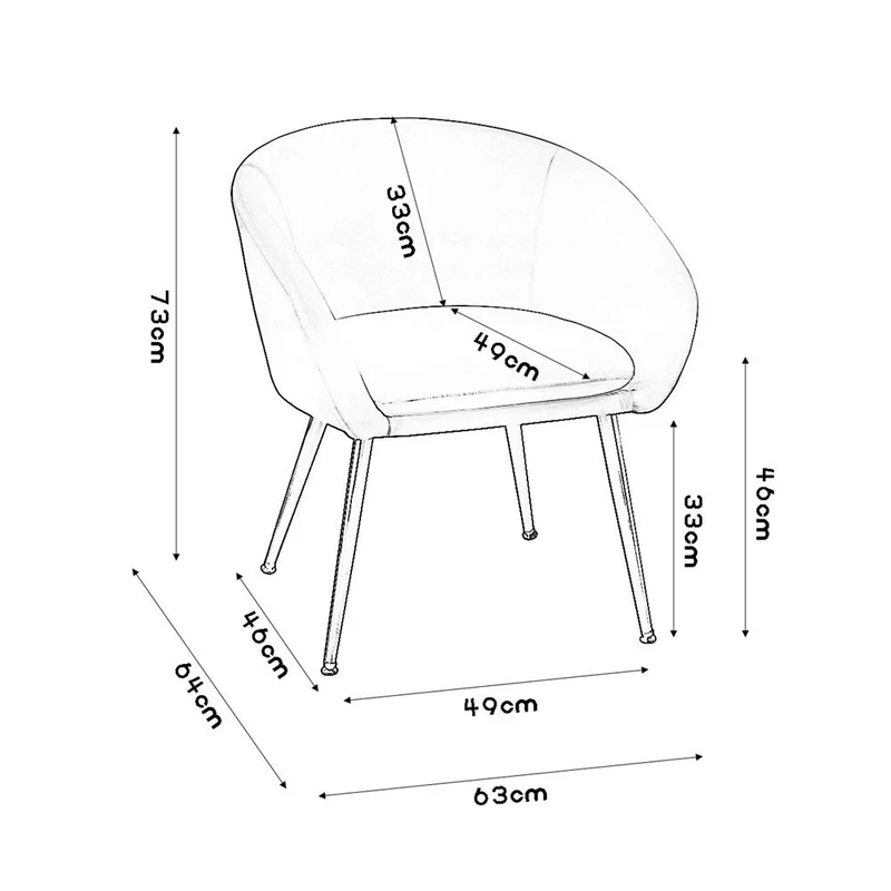 Petit Fauteuil En Cuir Velours Décontracté,Bleu,Blacklegs