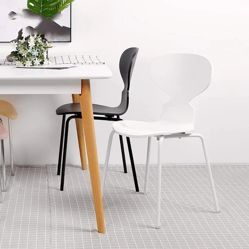 ZY Dining chair Chaise Fourmi Simple, Chaise de Salle à Manger décontractée, siège en Bois courbé + Pieds en Fer forgé, de Conception Ergonomique, pour Restaurant/Bureau/comptoir/Famille