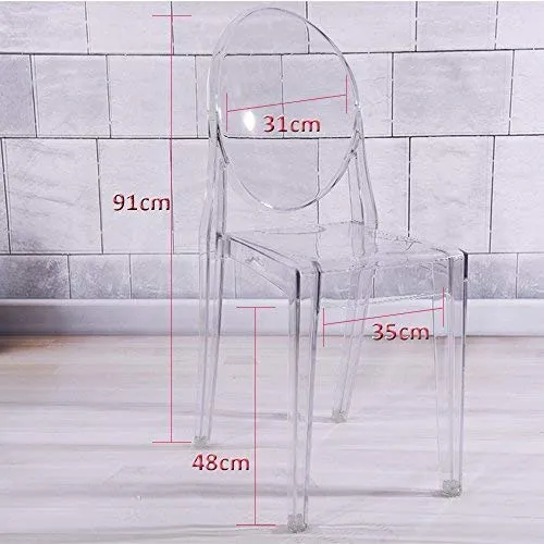 Lot de 4 Clair chaises Inspiré Ghost Victoria Salle à Manger Transparent Moderne