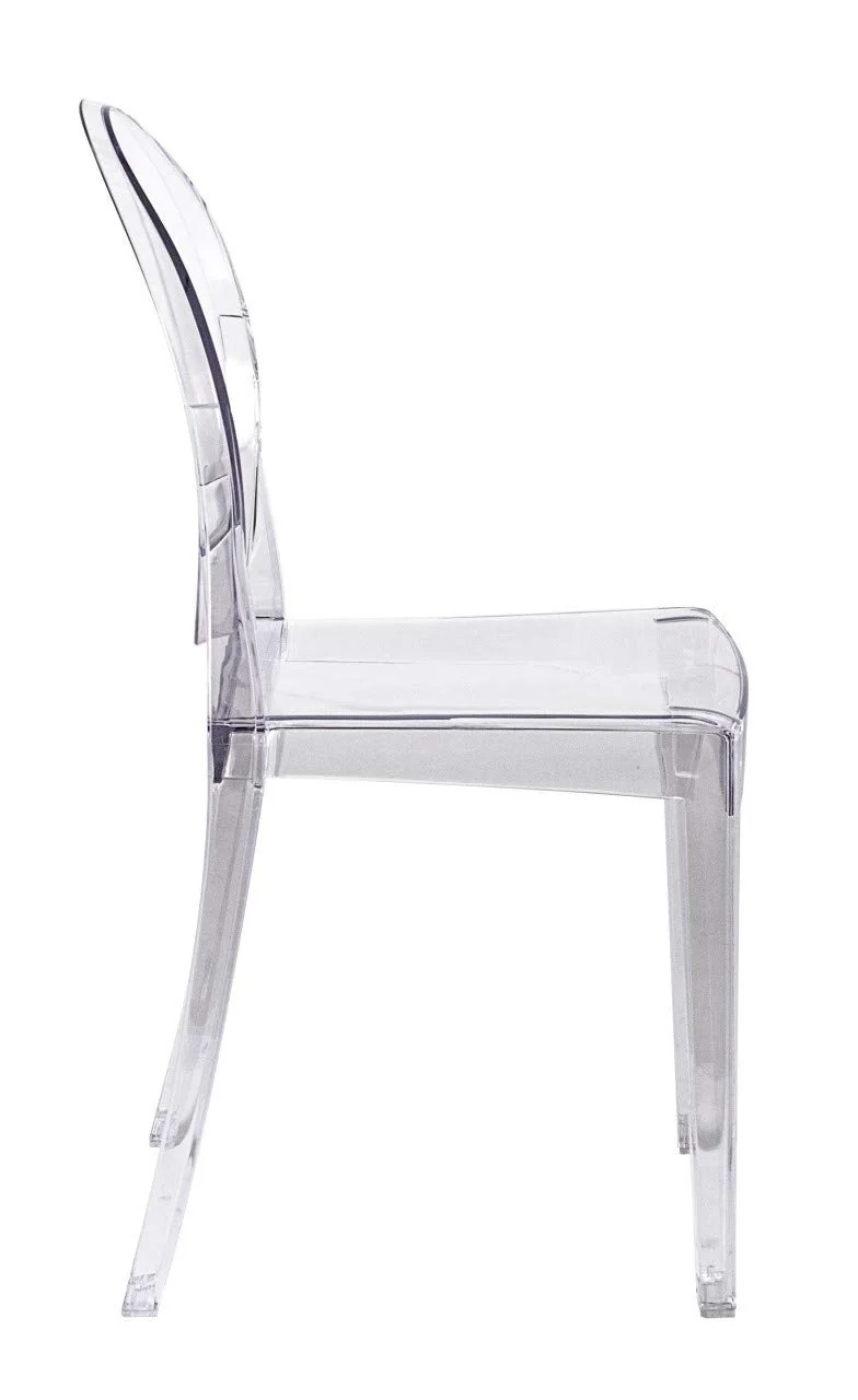 Lot de 4 Clair chaises Inspiré Ghost Victoria Salle à Manger Transparent Moderne