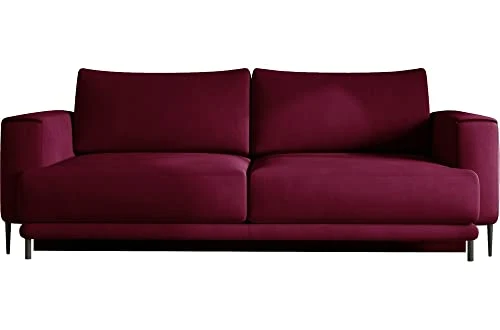 Canapé 3/4 Places Convertible et Espace de Rangement - Fushia - en Tissu de qualité, Dany