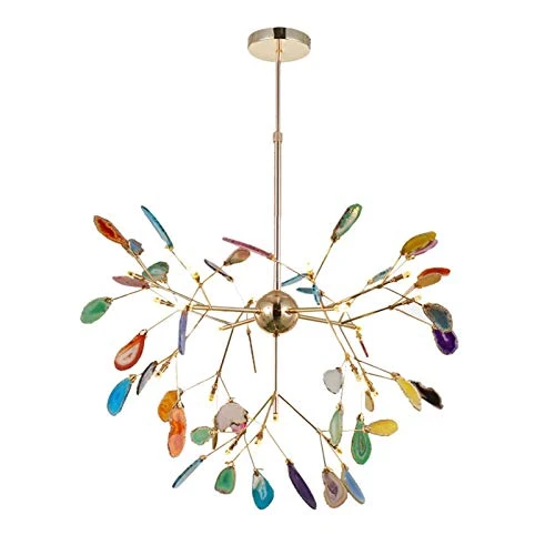 Gzjdtkj Lustre Lustre Rose LED Moderne pour Les Filles Salle d'enfants Unique Design Italien Design Purple Lustre dans la Chambre Restaurant Lampes décoratives (Lampshade Color : Pink)