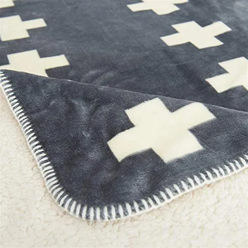YYOBK Lit Lit Couvertures Couverture Lancers Voyage Nap Couverture Couverture Car Couch Couverture Couverture Genou Draps Hiver Quilts Canapé Blanket Home Décor Couvertures Croix-Gris 150 * 200cm