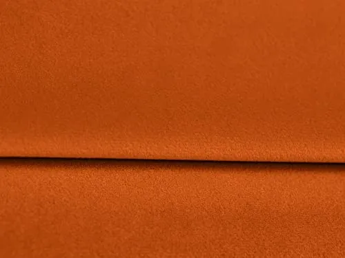 MICADONI - Canapé Convertible Rutile - Pieds Métal Chromé Noir - 3 Places - Velours - Orange