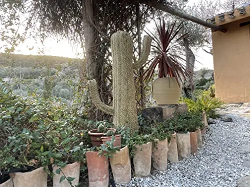 Cactus de Esparto pleita tressée à la main – Figurine de décoration pour tout intérieur ou extérieur, fabriquée en Espagne (145)