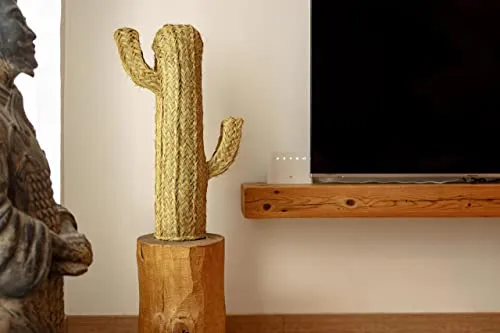 Cactus de Esparto pleita tressée à la main – Figurine de décoration pour tout intérieur ou extérieur, fabriquée en Espagne (145)