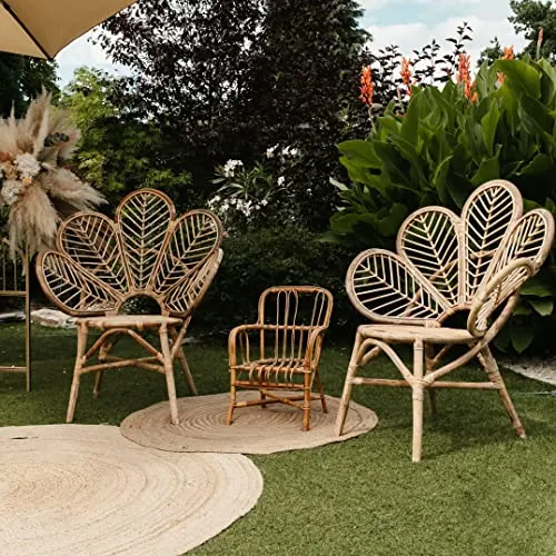 Made In Meubles Fauteuil en rotin Fleur Rattan