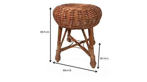 Rattan im Trend Tabouret en rotin pour enfant Marron naturel