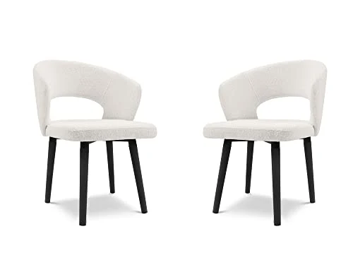 Set De 2 Chaises Boucle, Elpis, 1 Place, Beige, 55x56x80