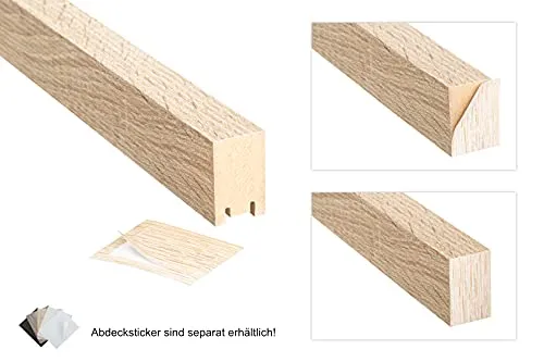 HEXIM Lot de 16 panneaux à lamelles en bois MDF - 2 m - Design haut de gamme - Revêtement mural - Chêne Sanremo - Isolation phonique - Pour aménagement intérieur