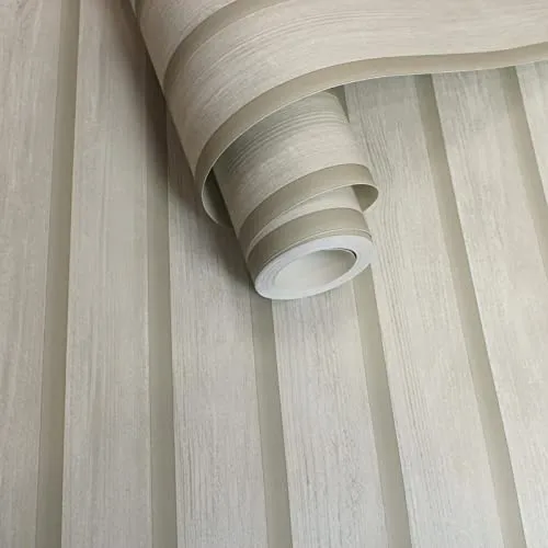 Papier peint à lattes de bois Natural Holden 13131 - Beige