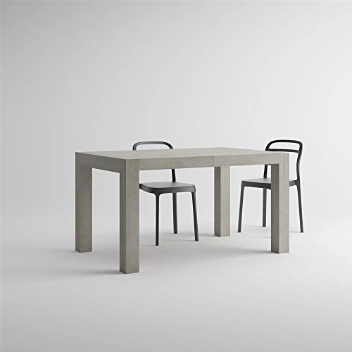 MOBILI FIVER, Table Extensible Cuisine, Iacopo, Ciment, 140 x 90 x 77 cm, Mélaminé, Made in Italy