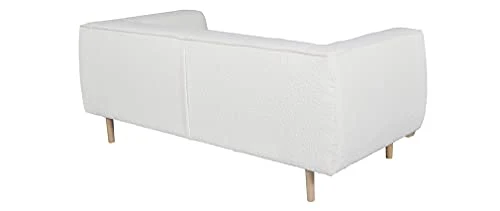Miliboo Canapé 2-3 Places scandinave en Tissu Effet Laine bouclée écru Morris