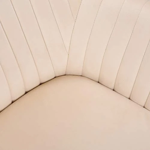 WOLTU Lot de 4 Chaises de Salle à Manger Chaise de Loisirs en Velours et Bois Massif,Chaises de réception Crème Blanc BH95cm-4