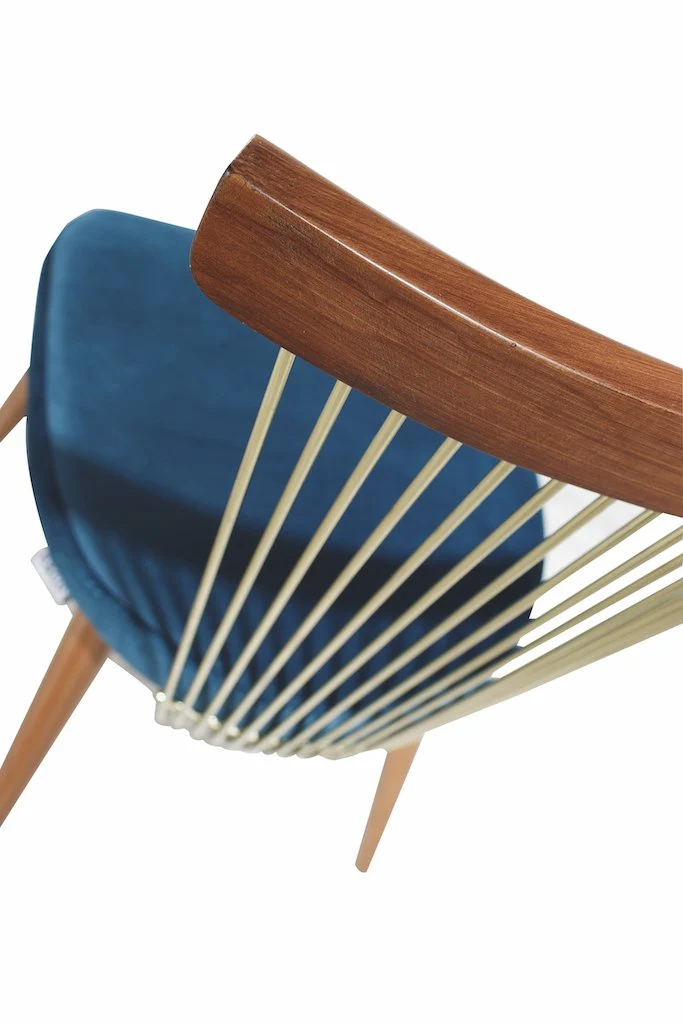 K&CO - Lot de 2 chaises Sixties Bleu Électrique
