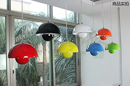WINZSC 3 pc Pendentif Lampe Panton Flowerpot Fleur Pot Fleur Pot Lampes Pendentif UFO Salle à Manger Lampe Bar Magasin éclairage éclairage FG991 lo11 (Size : Orange)