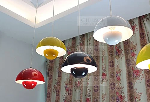 WINZSC 3 pc Pendentif Lampe Panton Flowerpot Fleur Pot Fleur Pot Lampes Pendentif UFO Salle à Manger Lampe Bar Magasin éclairage éclairage FG991 lo11 (Size : Orange)