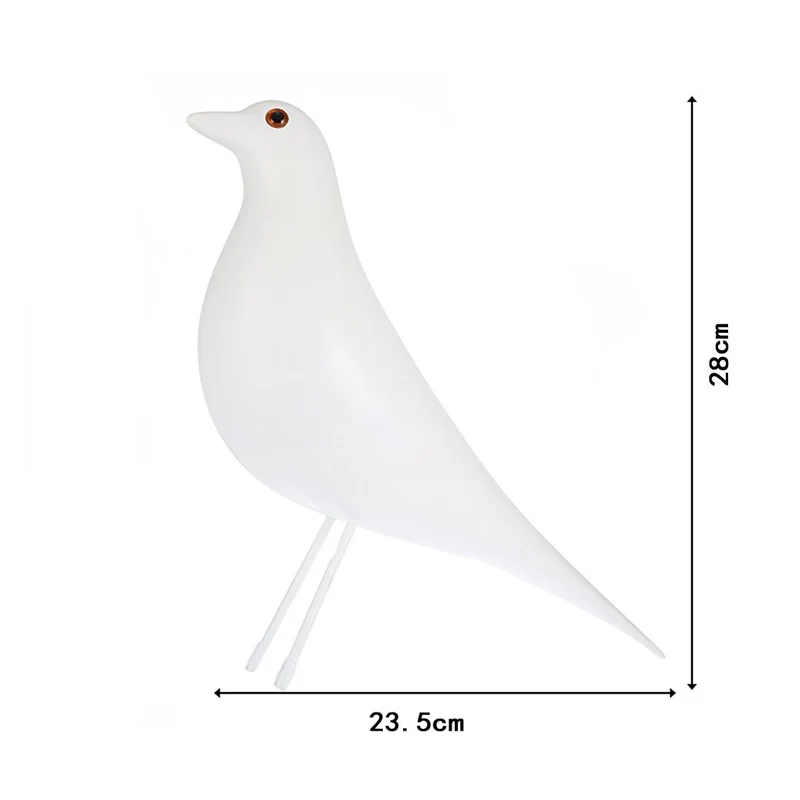 MagiDeal Statue Oiseaux En Résine Ornement De Décoration Figurine Décor Bricolage Jardin Maison - Blanc