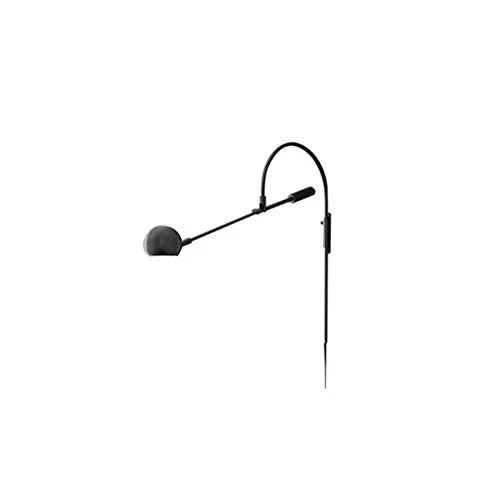 FREEHM Applique Murale Intérieur Rétro, Tourner Réglable Bras De Balançoire Lumière Applique Bras Long Réglable Abat-Jour en Métal, Salon Chambre Luminaire Lampe De Lecture,G9,Noir