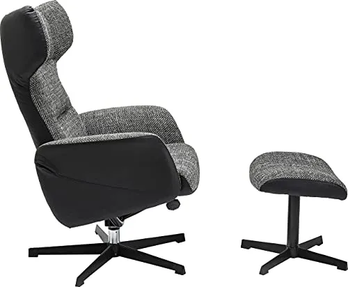 Kare 79945 Fauteuil pivotant + Repose-Pieds Ohio Salt and Pepp