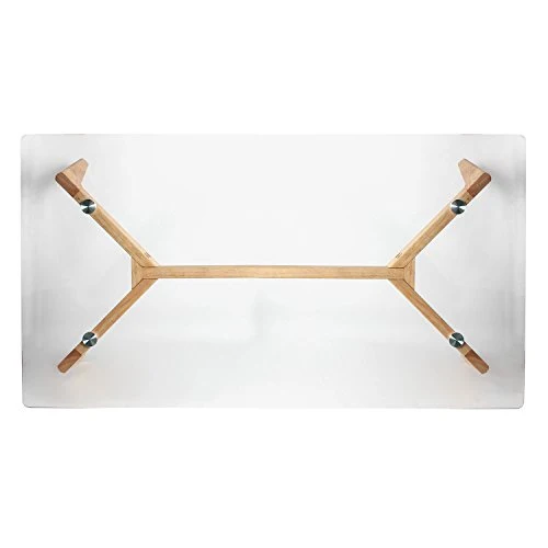 Marque Amazon - Movian HD3801 Table en Verre, Bois, Transparent-Marron, 110 x 60 x 45 cm