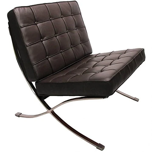 Chaise Furnwise Barcelona – Cuir pleine fleur inspiré par Mies van der Rohe.